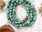 Metallic Rainbow Etched Opaque Turquoise Fire Polikshed Round Beads - 4mm or 6mm